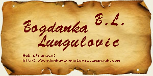 Bogdanka Lungulović vizit kartica